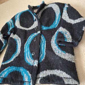 Vintage 80s Karizma Oversized Button Coatigan – Size Small (Fits M/L)